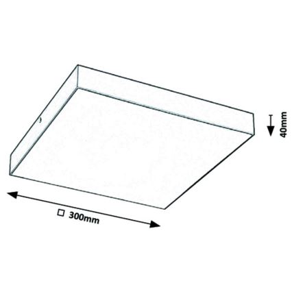 Rabalux - Candeeiro de tecto LED/24W/230V 2800-6000K IP44 branco 30x30 cm