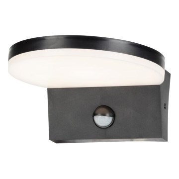Rabalux - LED Iluminação de parede exterior com sensor LED/9W/230V 2700/4000/6500K IP54 preto