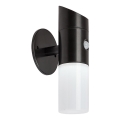 Rabalux - Luminária de parede solar LED RGB com sensor LED/1W/3,7V IP44 preta 1200 mAh