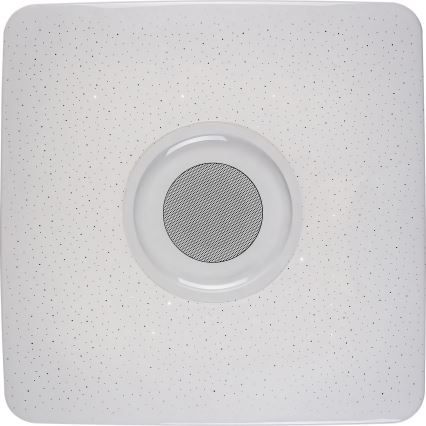 Rabalux - Luminária de teto LED RGB regulável com altifalante, LED/18W/230V, 3000-6000K, Bluetooth + comando remoto, 36,5x36,5 cm