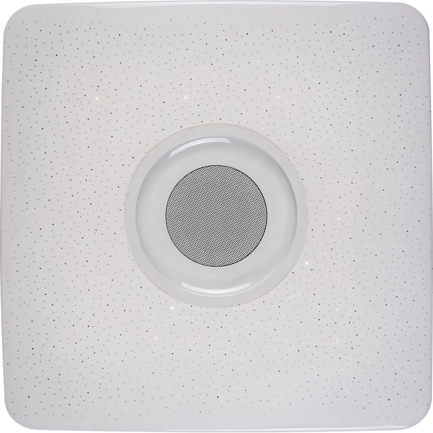 Rabalux - Luminária de teto LED RGB regulável com altifalante, LED/18W/230V, 3000-6000K, Bluetooth + comando remoto, 36,5x36,5 cm