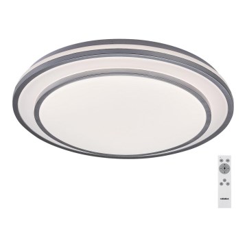 Rabalux - Luminária de teto LED com dimmer LED/40W/230V 3000-6500K prateada Ø 49 cm + controlo remoto