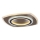 Rabalux - Luminária de teto LED dimerizável LED/60W/230V 3000/4000/6000K cromado mate/preto + controlo remoto 48x48 cm