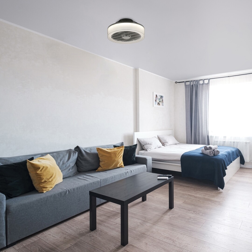 Rabalux - Luminária de teto LED regulável com ventilador LED/30W/230V 3000-6000K + controlo remoto