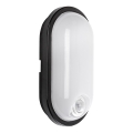 Rabalux - Luminária de teto LED para exterior com sensor LED/15W/230V IP65 preta