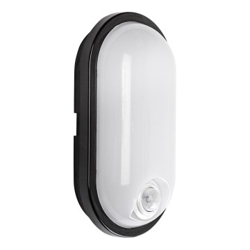 Rabalux - Luminária de teto LED para exterior com sensor LED/15W/230V IP65 preta