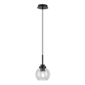 Rabalux - Luminária de teto para banheiro com cabo 1xE27/15W/230V preta IP44
