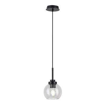 Rabalux - Luminária de teto para banheiro com cabo 1xE27/15W/230V preta IP44