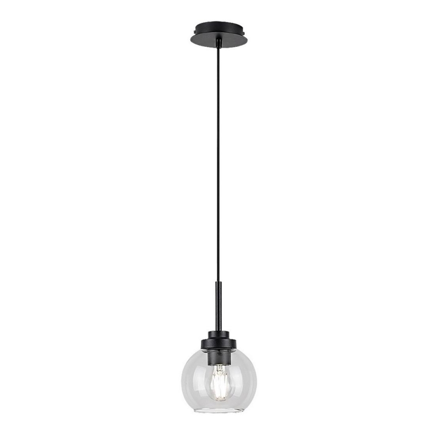 Rabalux - Luminária de teto para banheiro com cabo 1xE27/15W/230V preta IP44