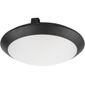 Rabalux - Luminária de teto para exterior com sensor de movimento 1xE27/9W/230V IP65 Ø 30 cm preta