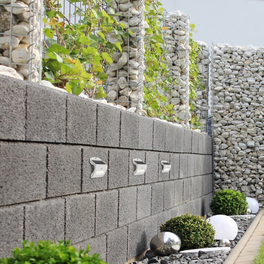 Rabalux - Luminária de parede solar LED com sensor IP44 1200 mAh