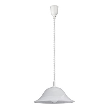 Rabalux - Lustre retrátil 1xE27/60W/230V em vidro alabastrino