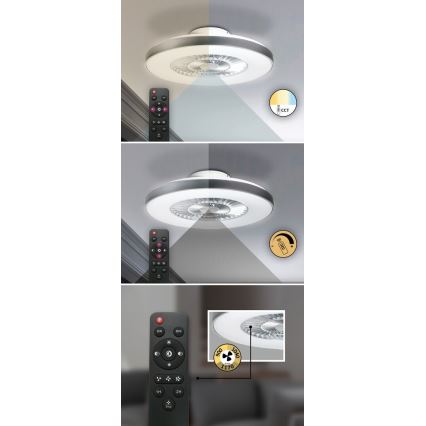 Rabalux - Plafon LED dimmerizável com ventilador LED/40W/230V 3000-6500K + controlo remoto