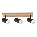 Rabalux - Plafonier com 3 focos 3xGU10/5W/230V carvalho