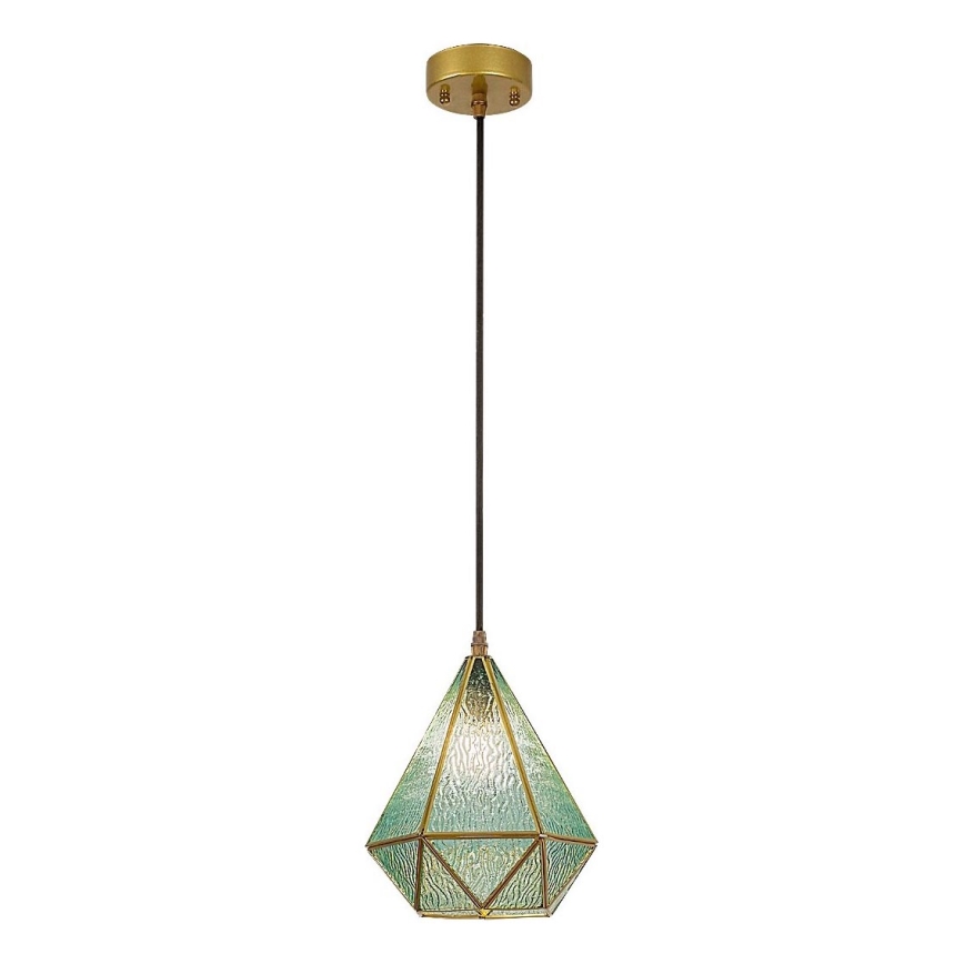 Rabalux - Tiffany vitral candeeiro suspenso 1xE14/40W/230V azul/dourado