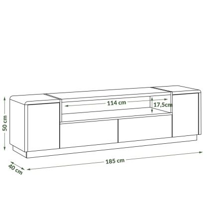 Móvel de TV FRED branco/cinza