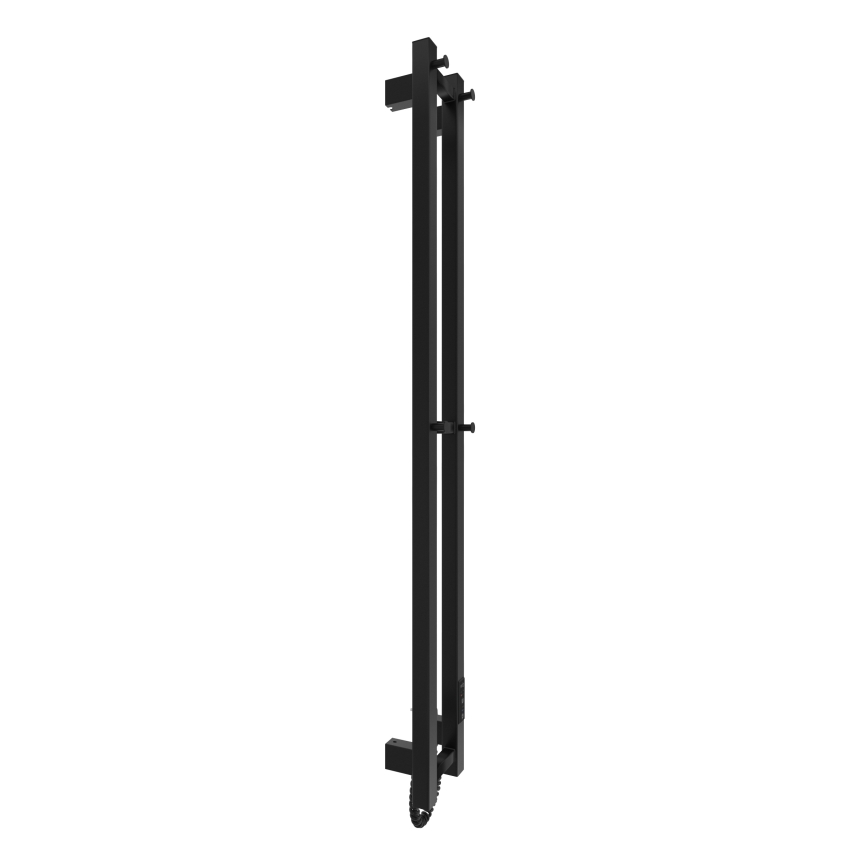 Radiador para casa de banho HF SLIM 80W/230V 117x14 cm preto, de linhas retas, IP44