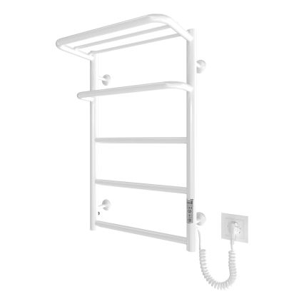Radiador toalheiro em escada para casa de banho HOTEL 75W/230V 66x42 cm inox/branco direito