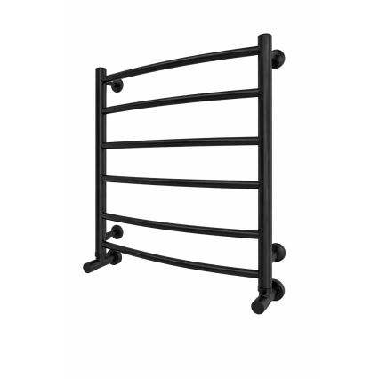 Radiador toalheiro em escada para casa de banho INOX CLASSIC, 122 W/230 V, 57 x 53 cm, aço inoxidável/preto