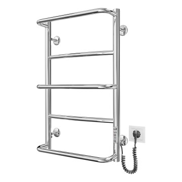 Radiador-toalheiro LUX 65W/230V 66x42 cm inox/cromo brilhante, ligação à direita