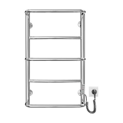 Radiador-toalheiro LUX 65W/230V 66x42 cm inox/cromo brilhante, ligação à direita