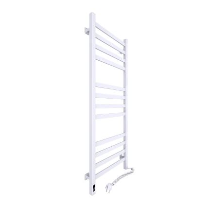 Radiador toalheiro para casa de banho com termóstato AVANGARD 227W 120x48cm branco, lado direito