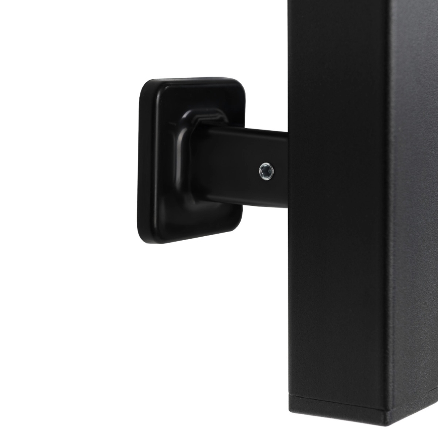 Radiador toalheiro para casa de banho com termóstato LARGO 256W 120x50 cm preto, ligação à direita