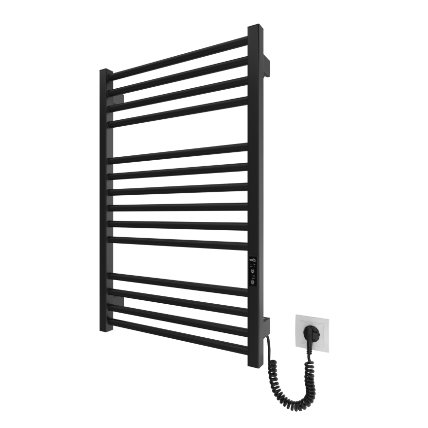 Radiador toalheiro para casa de banho HF DERBY 170W/230V 77x53 cm, preto, IP44