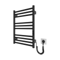 Radiador toalheiro para casa de banho HF GREENWICH 100W/230V 57x43 cm preto, lado direito, arredondado