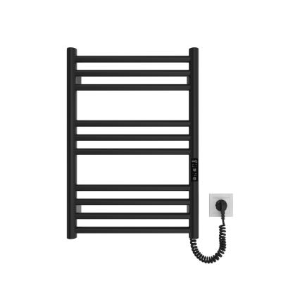 Radiador toalheiro para casa de banho HF GREENWICH 100W/230V 57x43 cm preto, lado direito, arredondado