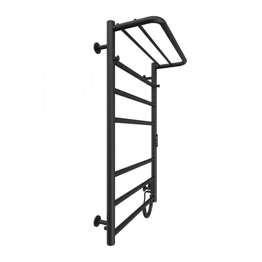 Radiador toalheiro para casa de banho HOME 95W/230V 77x53 cm inox/preto, lado direito