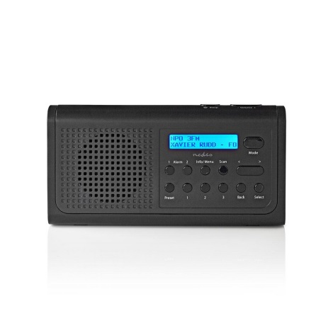Rádio com relógio e função de alarme 3W/FM/DAB