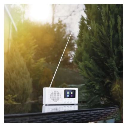 Rádio DAB DAB+ FM 3W/5V/4xAA branco
