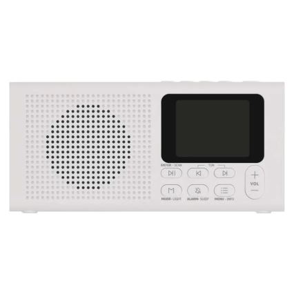 Rádio DAB DAB+ FM 3W/5V/4xAA branco