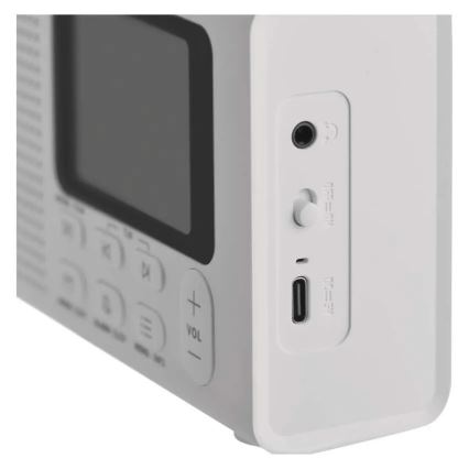 Rádio DAB DAB+ FM 3W/5V/4xAA branco