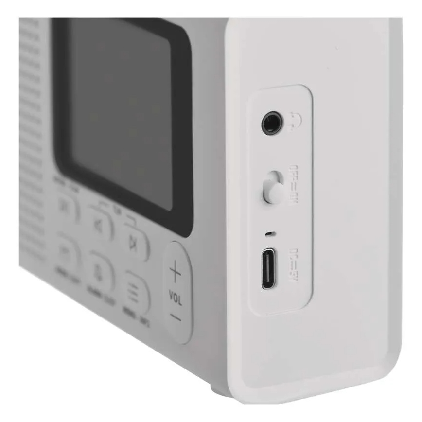 Rádio DAB DAB+ FM 3W/5V/4xAA branco