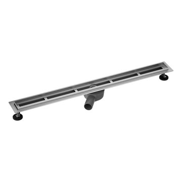 Ralo linear para duche 105 x 7,6 cm prateado/cinzento