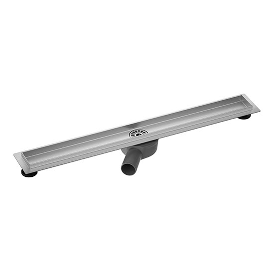 Ralo linear para duche 84x8,1 cm prateado/cinzento
