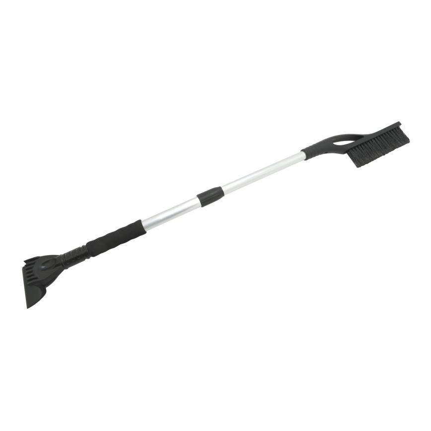Raspador telescópico de carro com vassoura 100 cm preta/prata