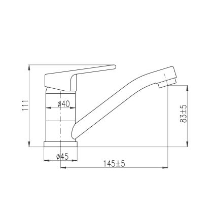 RAV Slezák CO115.0 - Misturadora para lavatório COLORADO 11,1 cm cromado brilhante
