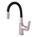 RAV Slezák CO119.0/15 - Misturadora de cozinha com bica flexível COLORADO 25 cm preto/cromado brilhante
