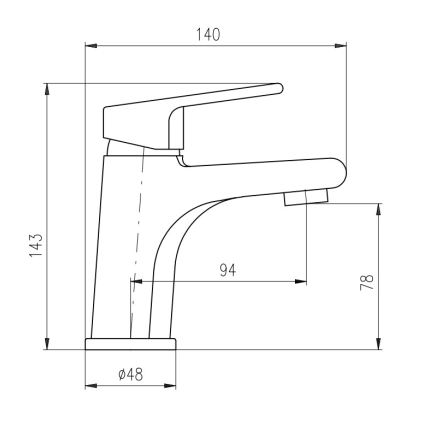 RAV Slezák CO126.0CMATZ - Torneira para lavatório COLORADO 14,3 cm preta/dourada