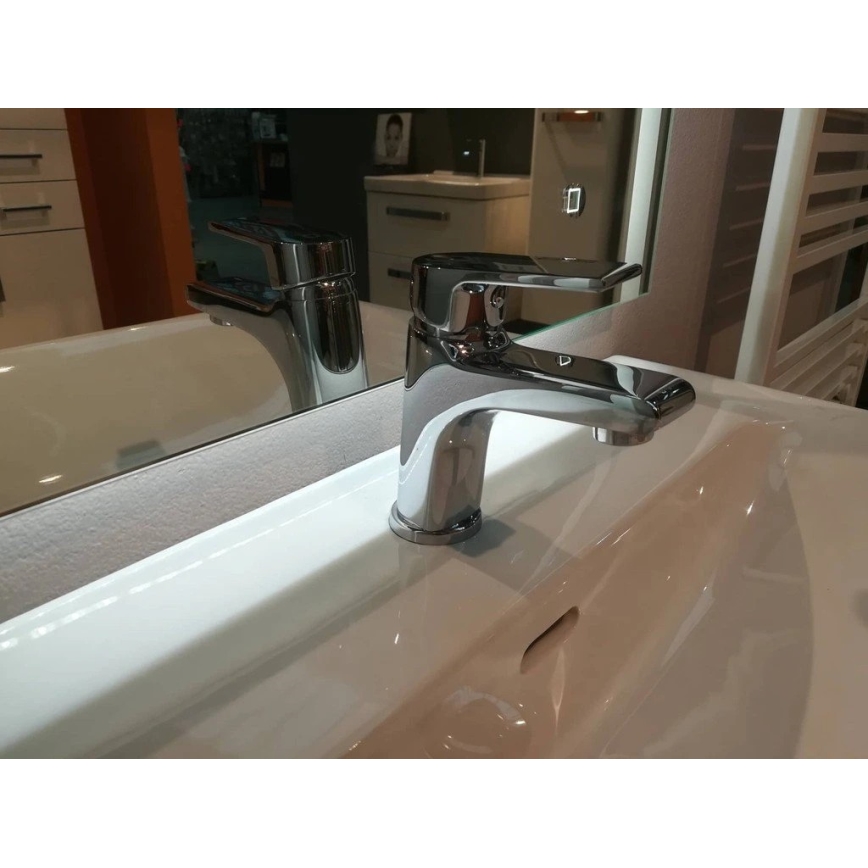 RAV Slezák CO127.0 - Misturador para lavatório + válvula de escoamento COLORADO 14,3 cm cromo brilhante