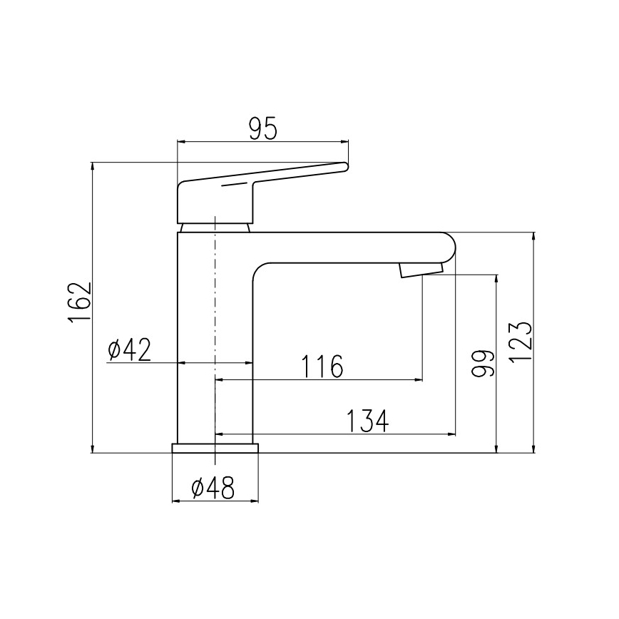 RAV Slezák CO128.0CMATZ - Torneira para lavatório COLORADO 16,2 cm preta/dourada