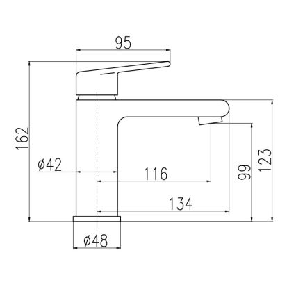 RAV Slezák CO128.0Z - Misturadora de lavatório COLORADO 16,2 cm dourada brilhante