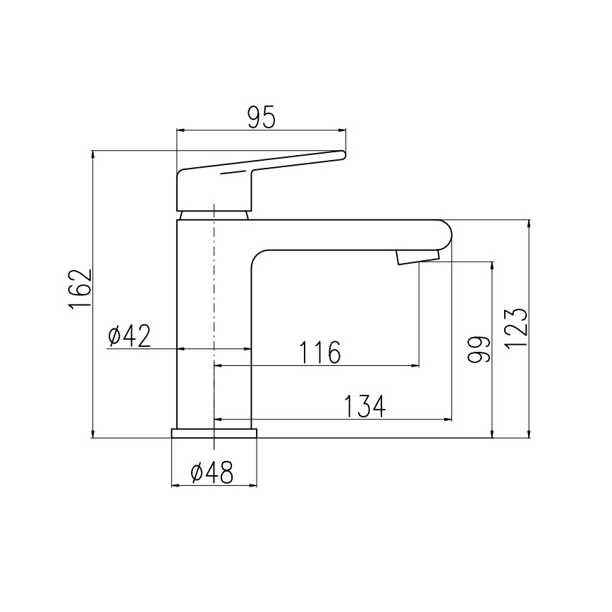 RAV Slezák CO128.0Z - Misturadora de lavatório COLORADO 16,2 cm dourada brilhante