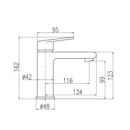 RAV Slezák CO129.0 - Torneira de lavatório + válvula de escoamento COLORADO 16,2 cm cromado brilhante