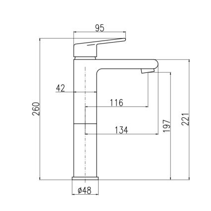RAV Slezák CO130.0CMATZ - Misturador para lavatório COLORADO 26 cm preto/dourado