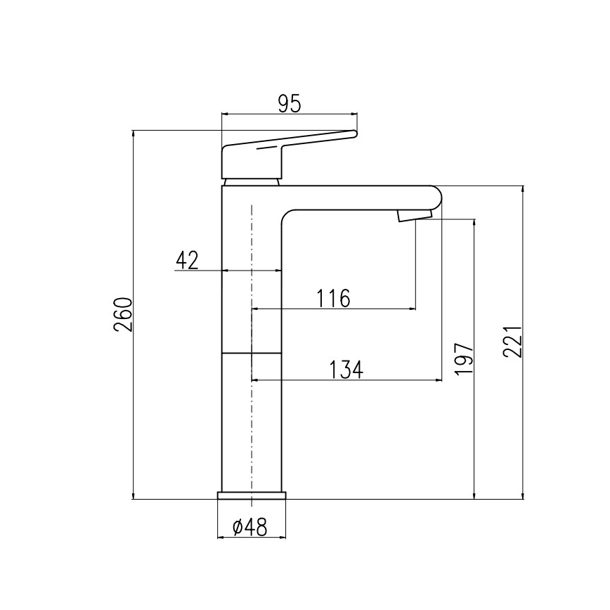 RAV Slezák CO130.0CMATZ - Misturador para lavatório COLORADO 26 cm preto/dourado
