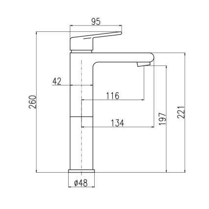 RAV Slezák CO130.0Z - Torneira de lavatório COLORADO 26 cm dourada brilhante